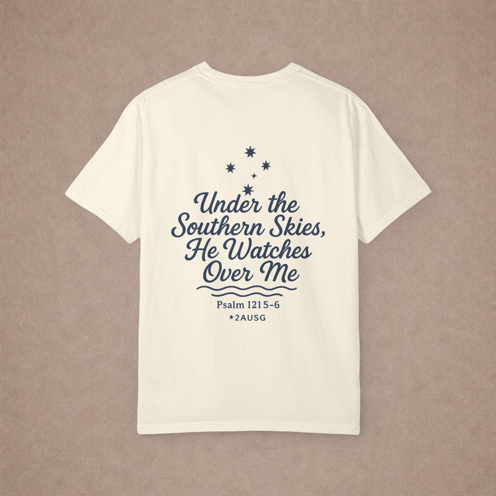Under the Southern Skies He Watches Over Me T-shirt | Psalm 121:5-6