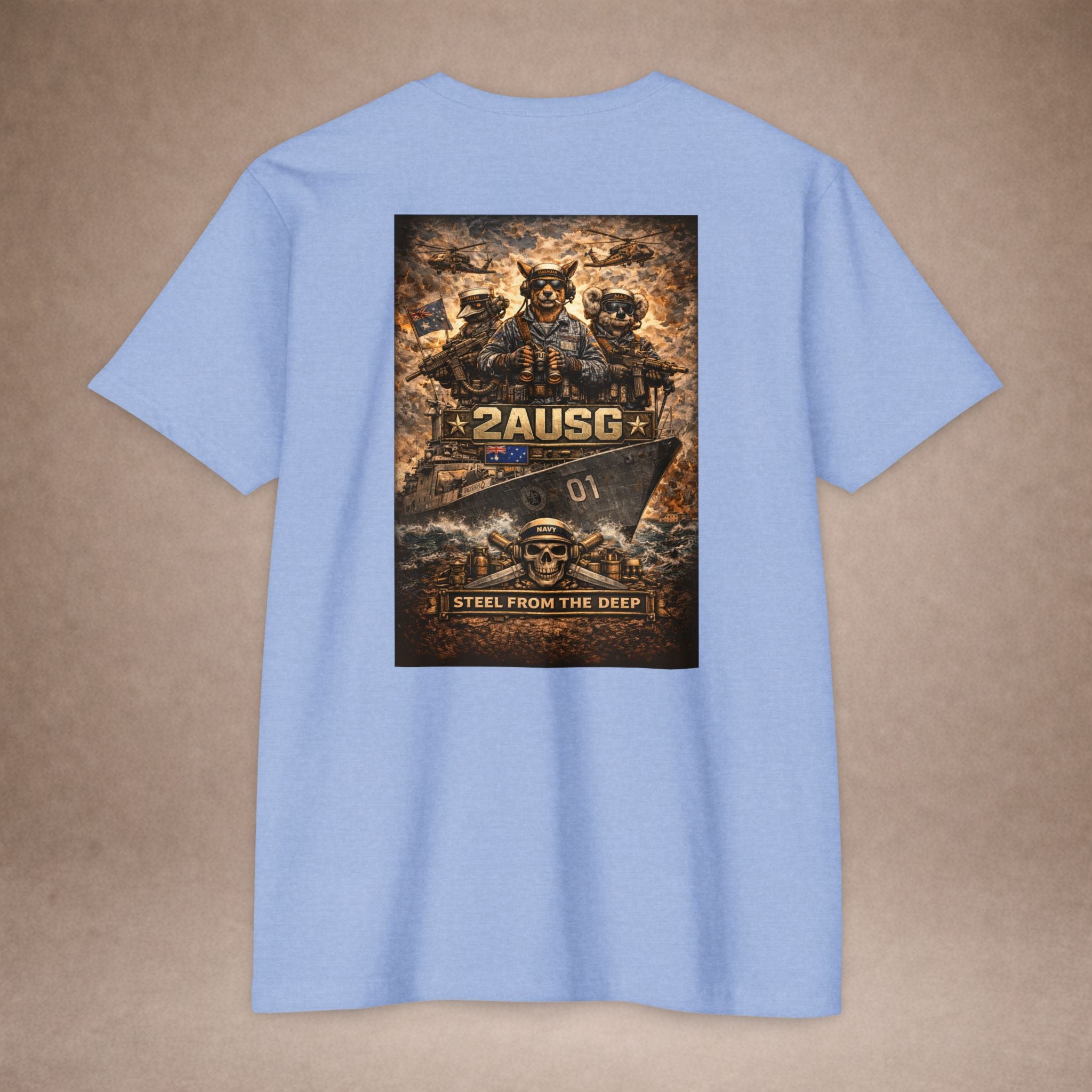 2AUSG Military Veteran T-Shirt — "Steel From The Deep" Graphic Tee