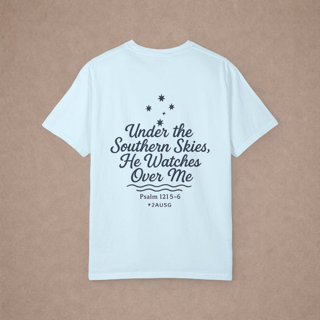 Under the Southern Skies He Watches Over Me T-shirt | Psalm 121:5-6