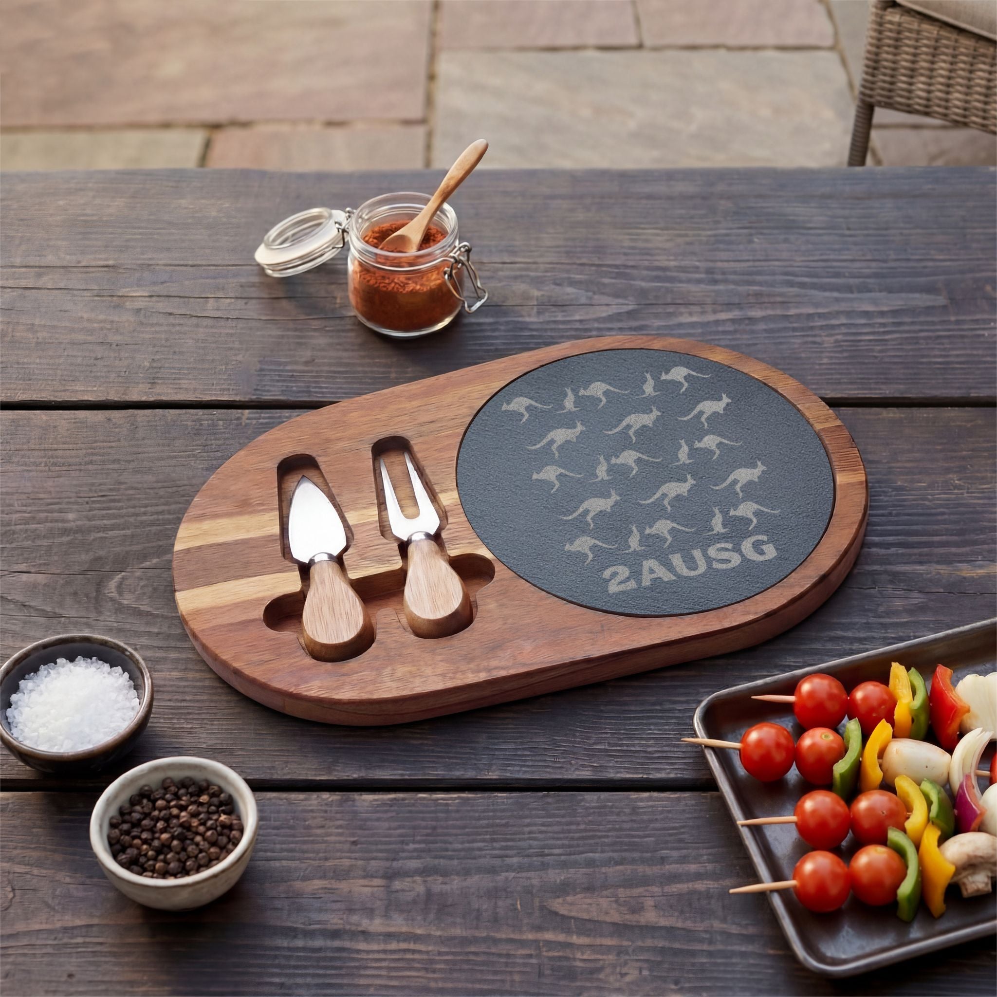 2AUSG  Slate Charcuterie Board