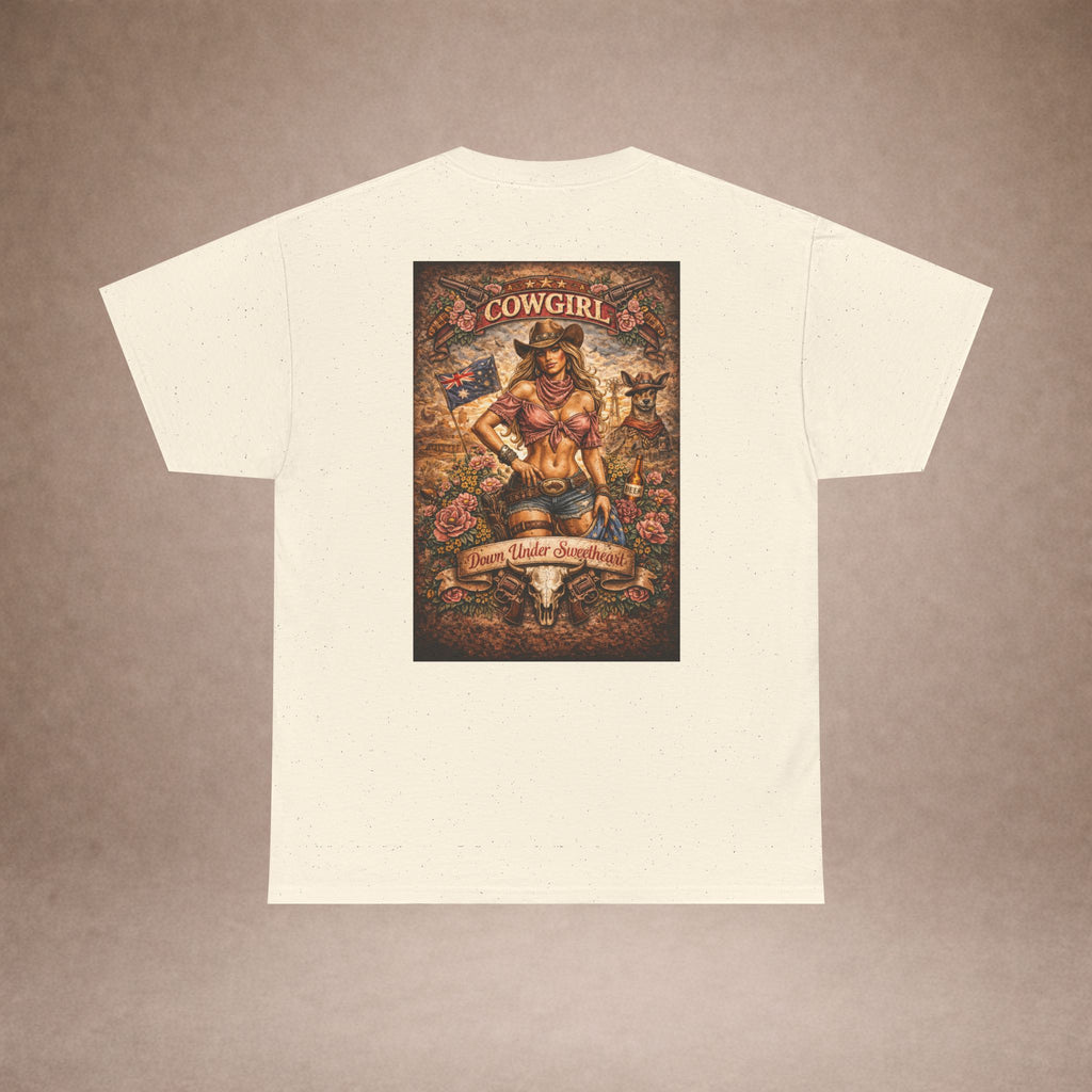 Cowgirl Western Pinup Tee Blonde