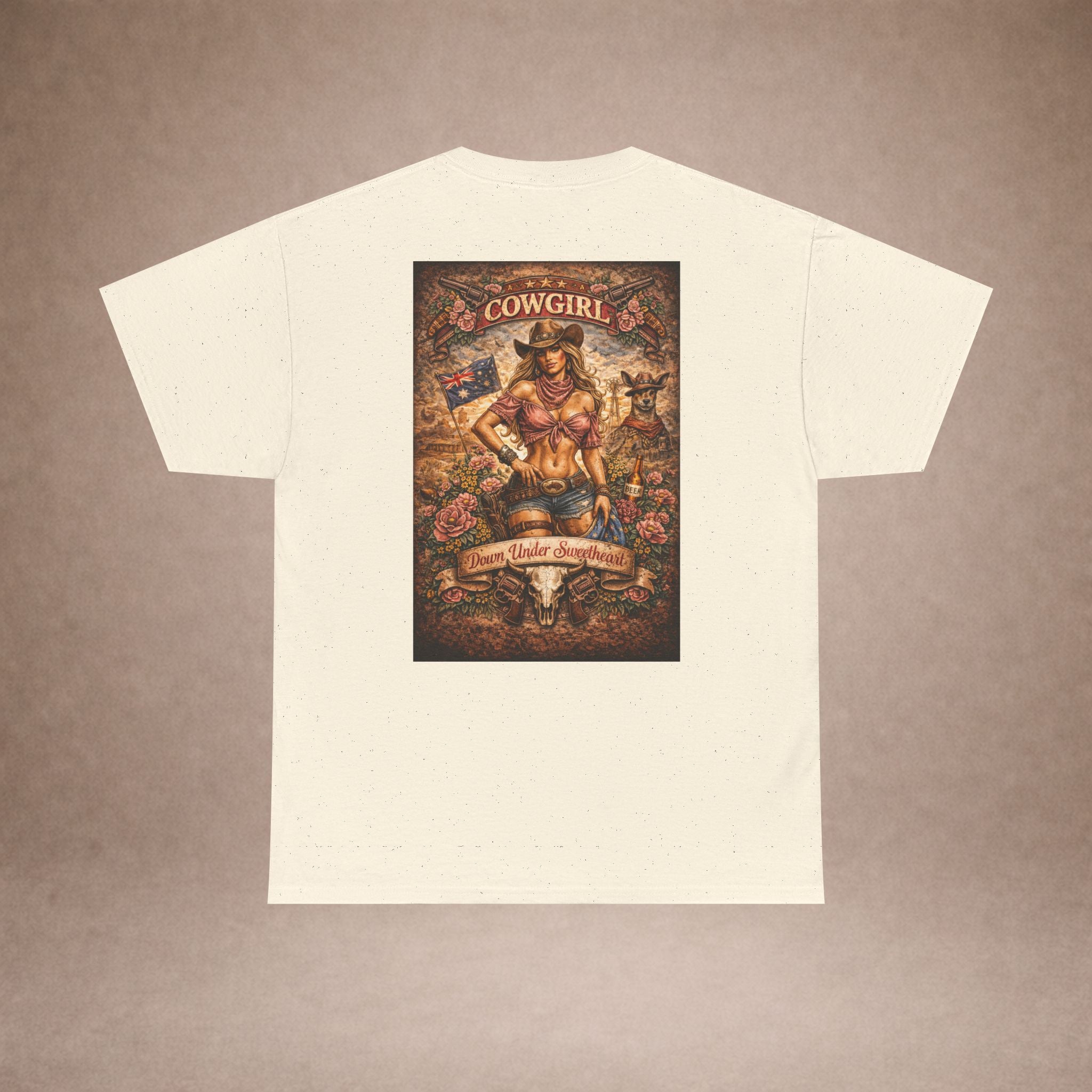 Cowgirl Western Pinup Tee Blonde