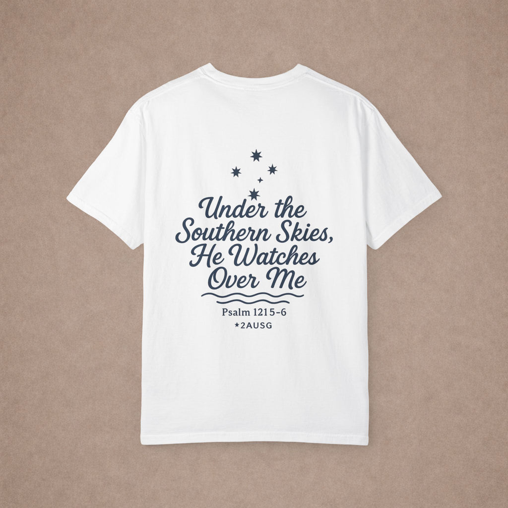 Under the Southern Skies He Watches Over Me T-shirt | Psalm 121:5-6