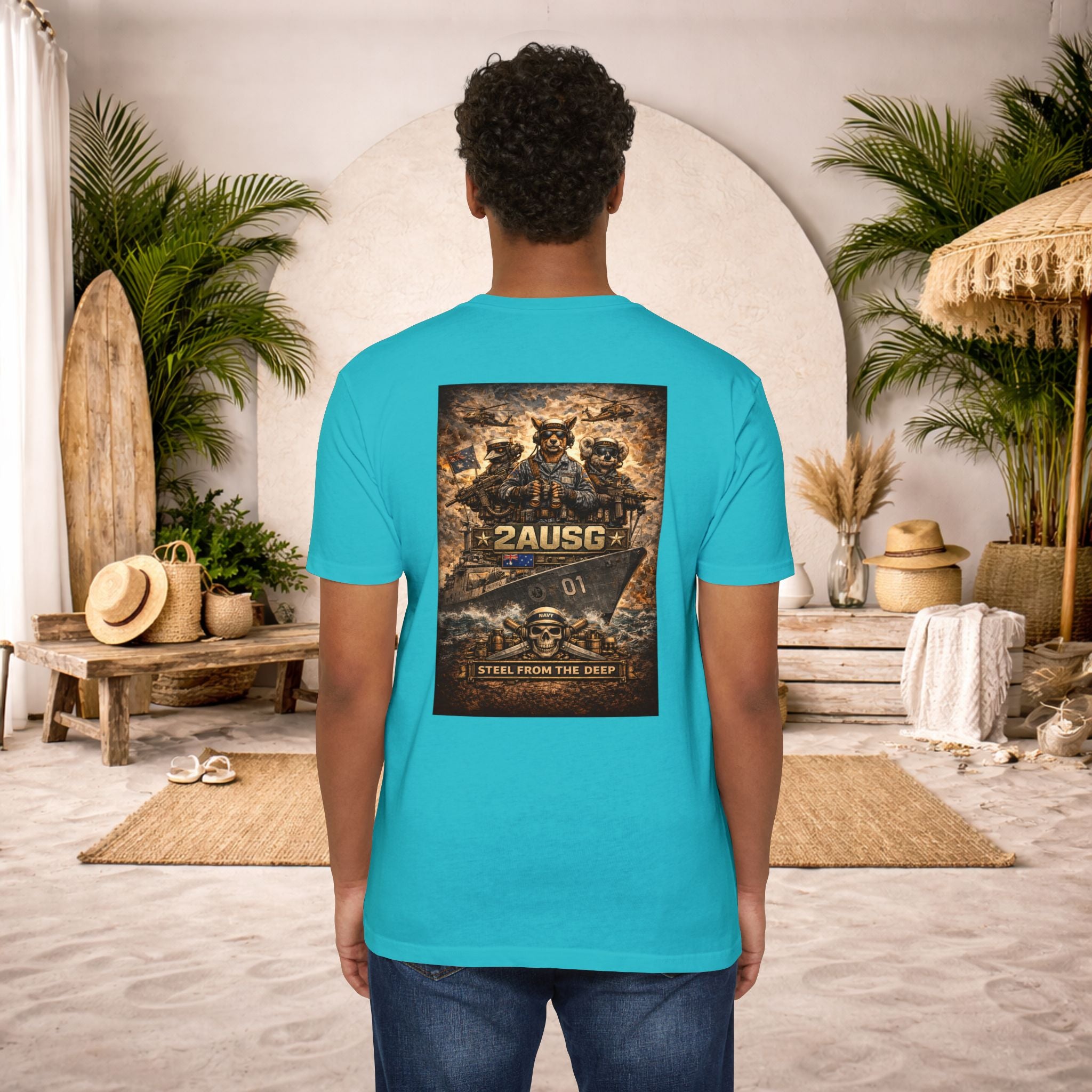 2AUSG Military Veteran T-Shirt — "Steel From The Deep" Graphic Tee