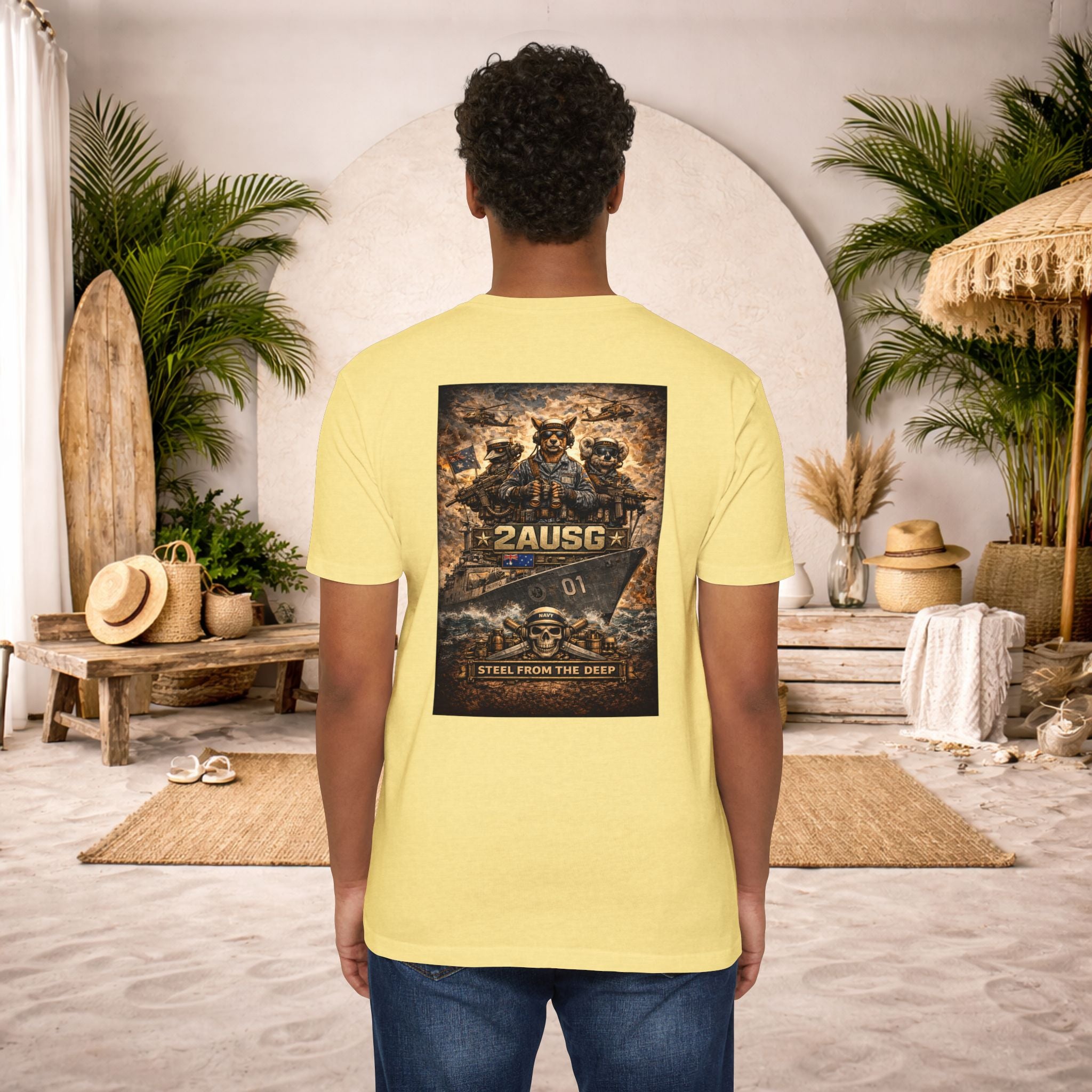 2AUSG Military Veteran T-Shirt — "Steel From The Deep" Graphic Tee