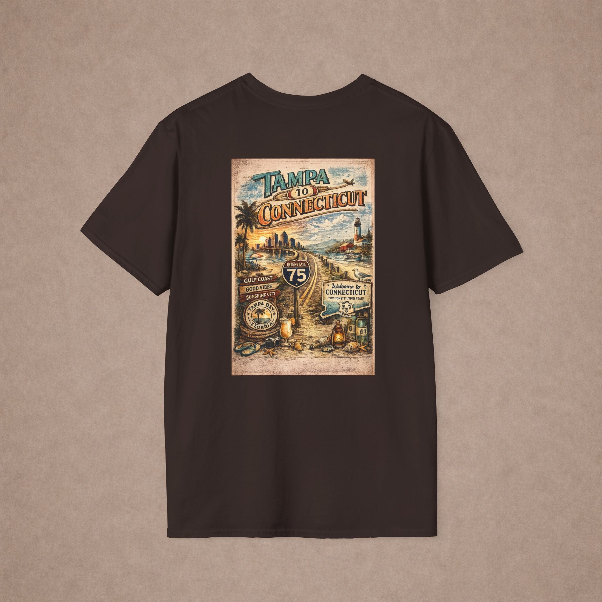 Tampa to Conneticut Tshirt