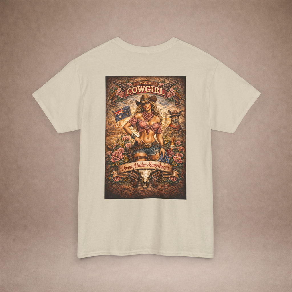 Cowgirl Western Pinup Tee Blonde
