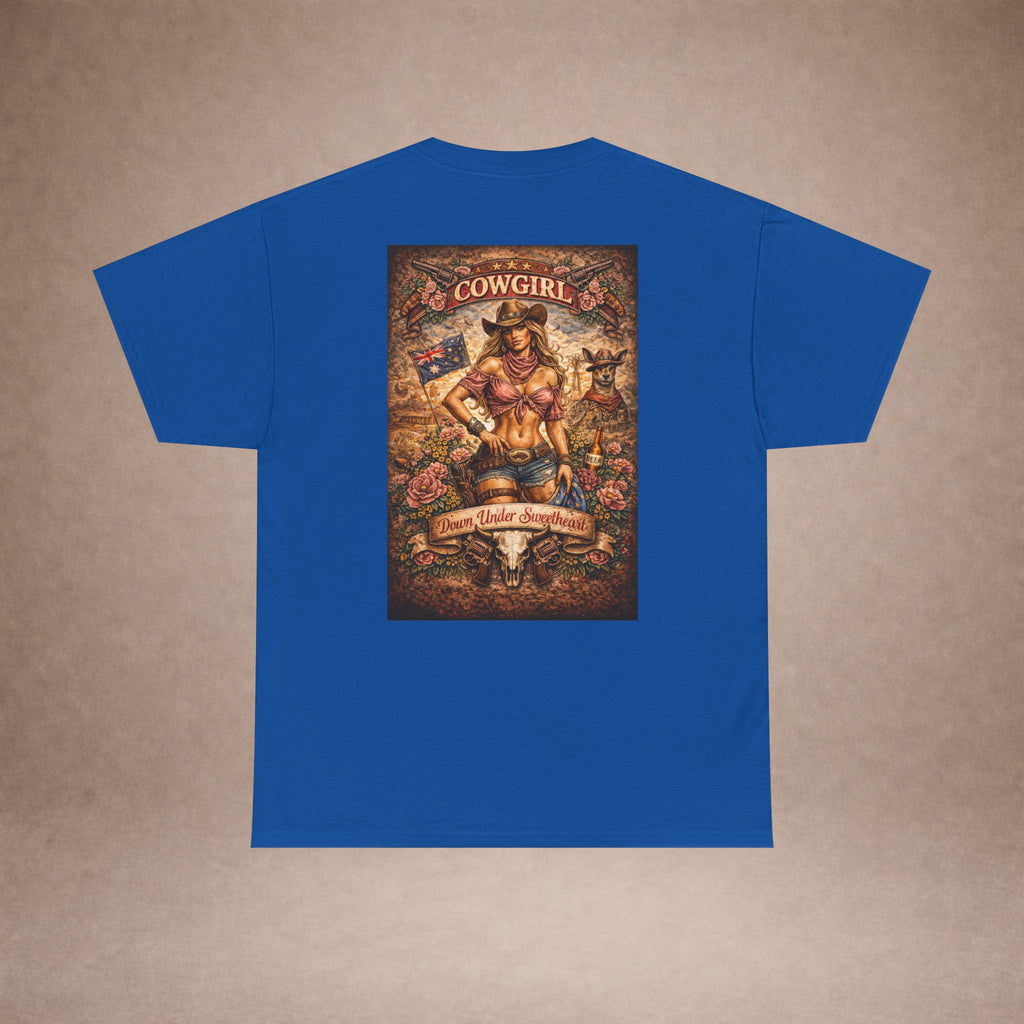 Cowgirl Western Pinup Tee Blonde