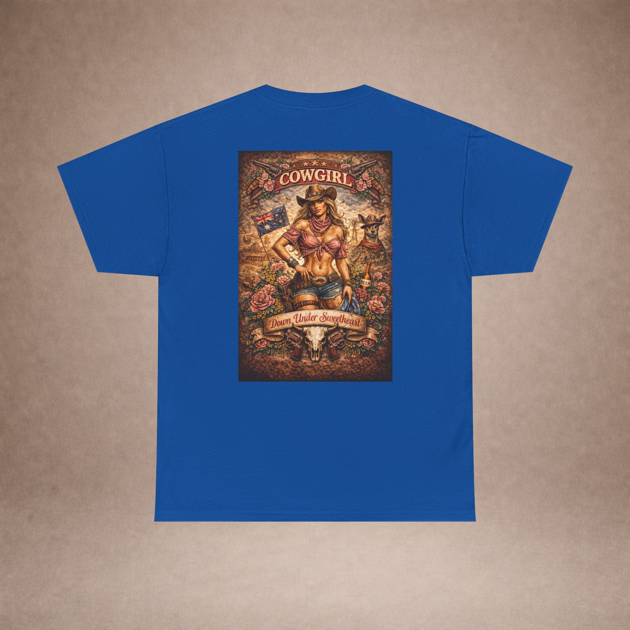 Cowgirl Western Pinup Tee Blonde