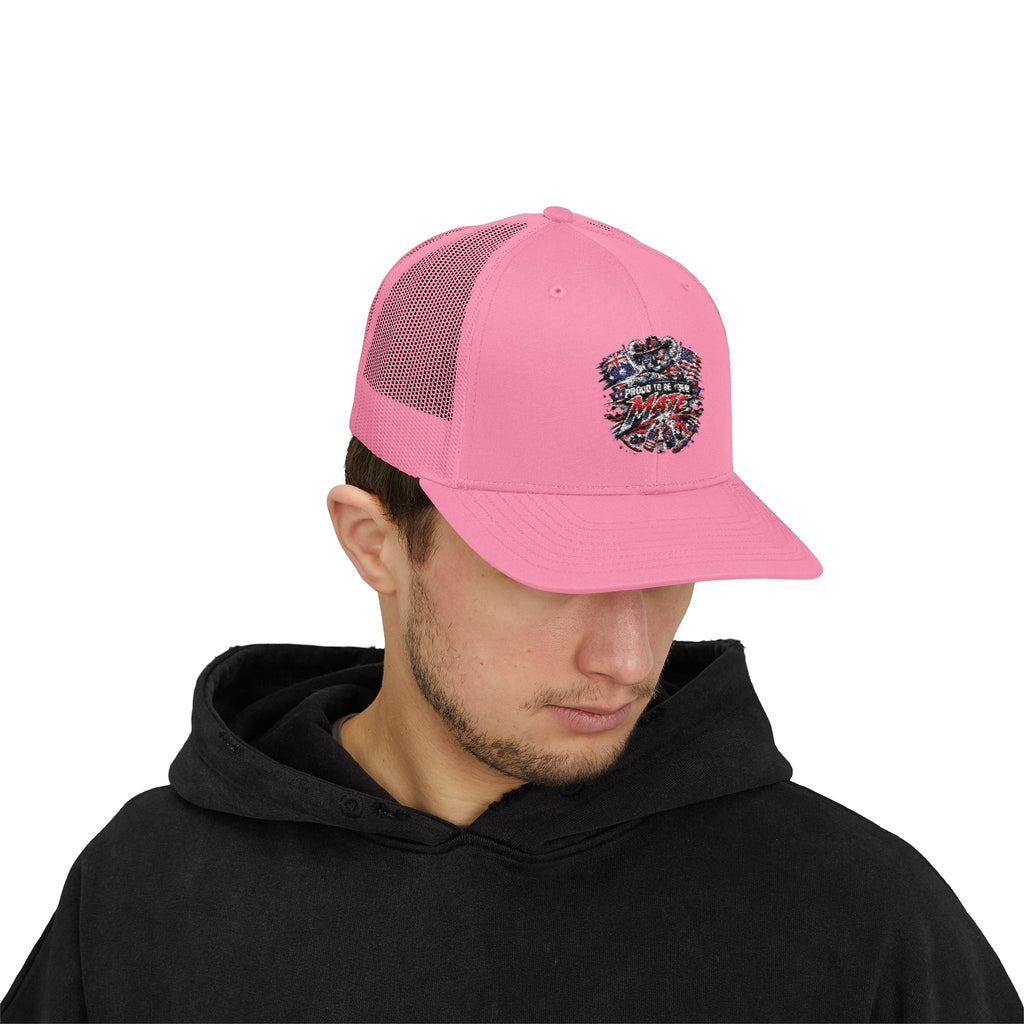 Aussie in USA trucker hat
