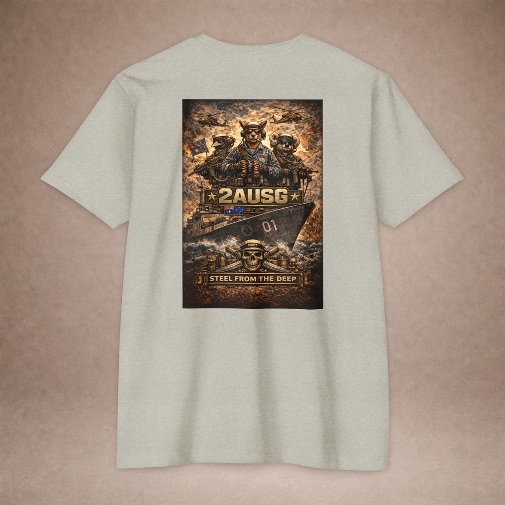 2AUSG Military Veteran T-Shirt — "Steel From The Deep" Graphic Tee