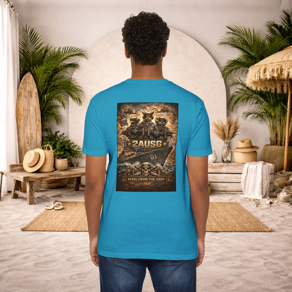 2AUSG Military Veteran T-Shirt — "Steel From The Deep" Graphic Tee