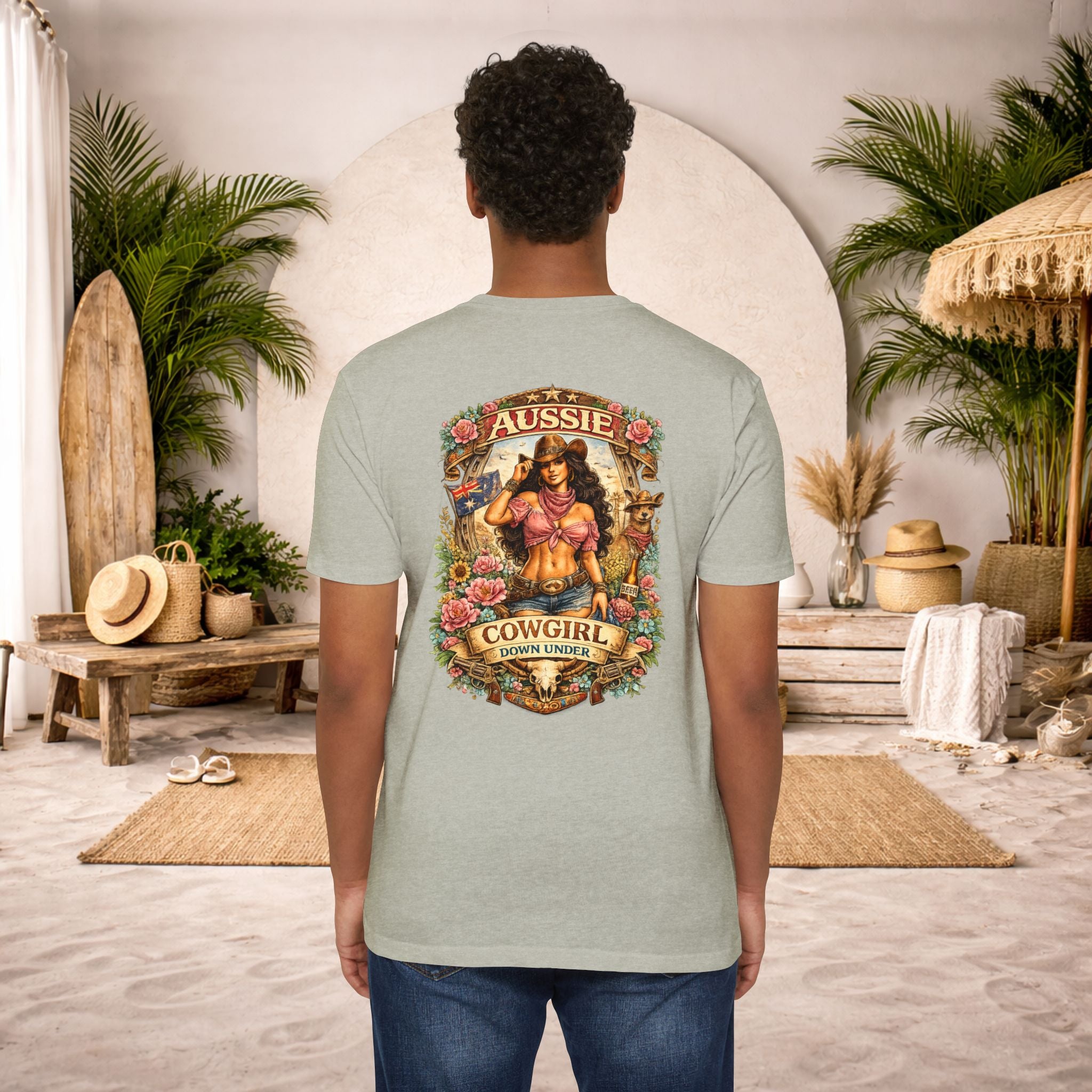 Aussie Cowgirl T-Shirt — 'Aussie Cowgirl Down Under' Western Graphic Tee