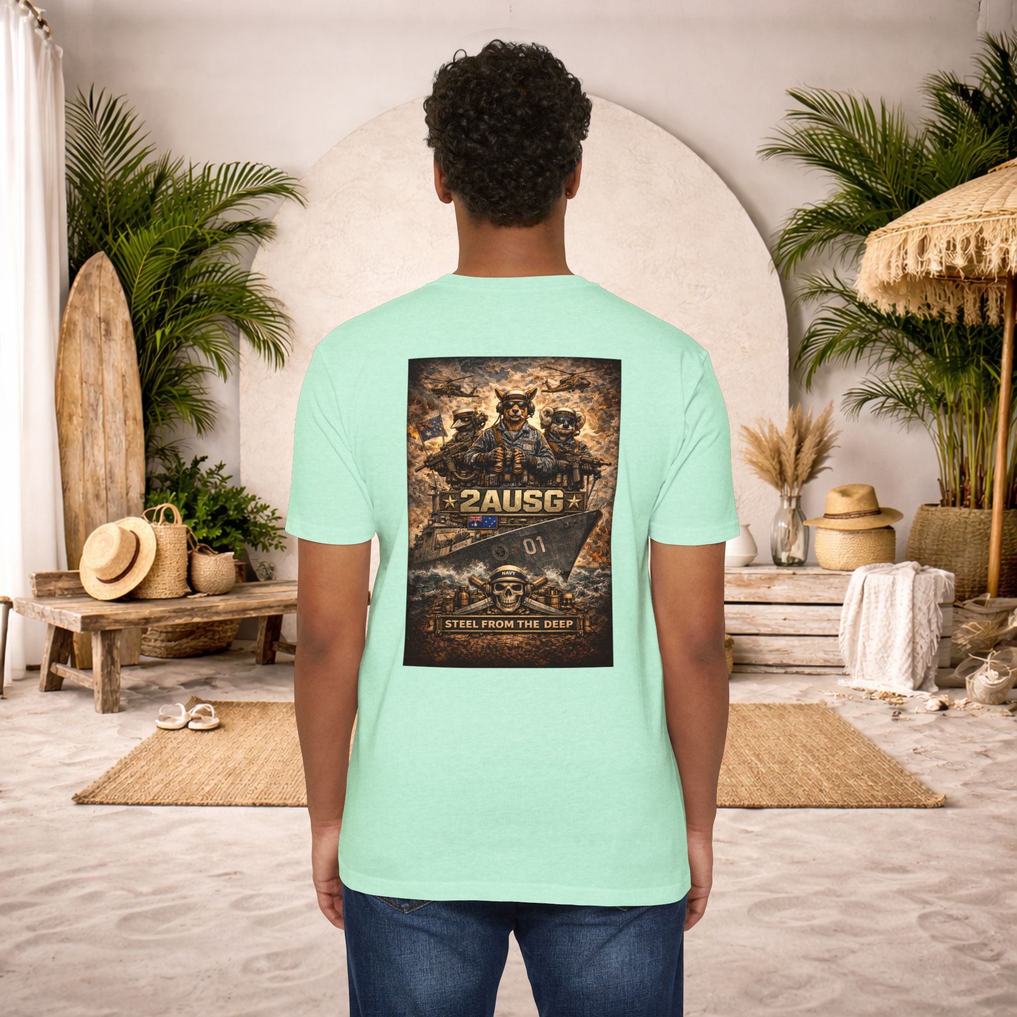2AUSG Military Veteran T-Shirt — "Steel From The Deep" Graphic Tee