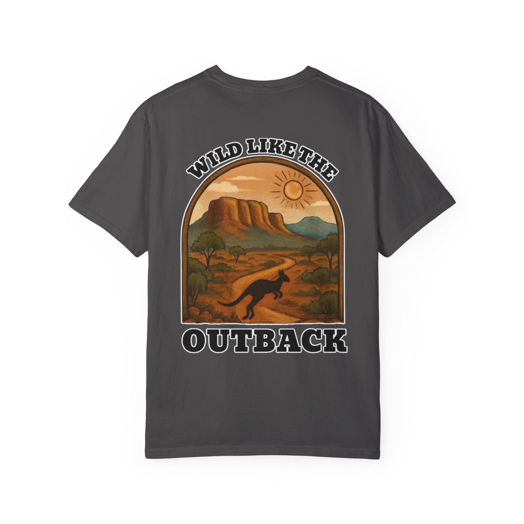 Wild Like The Outback, a tee that brings the rugged Aussie landscape to life.