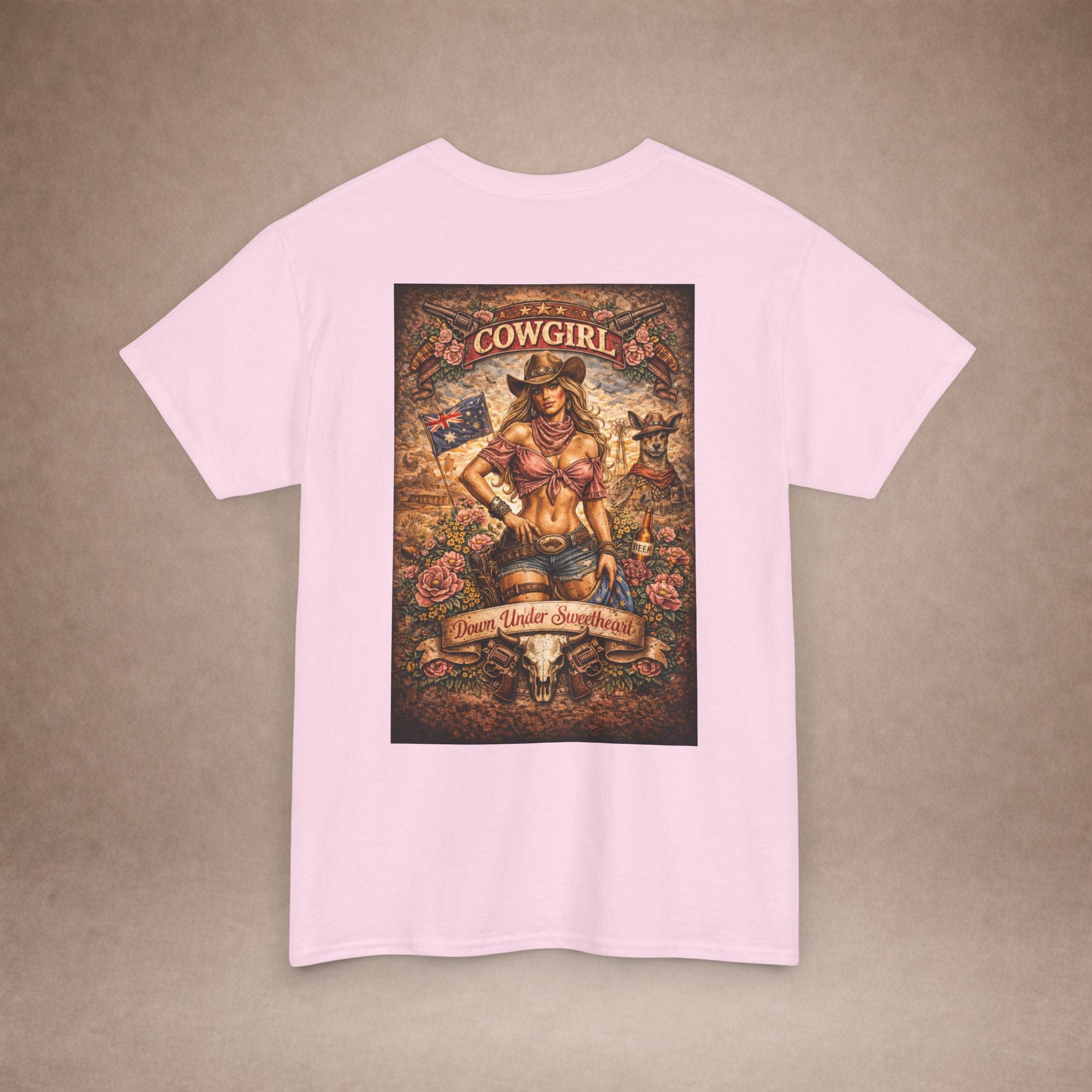 Cowgirl Western Pinup Tee Blonde