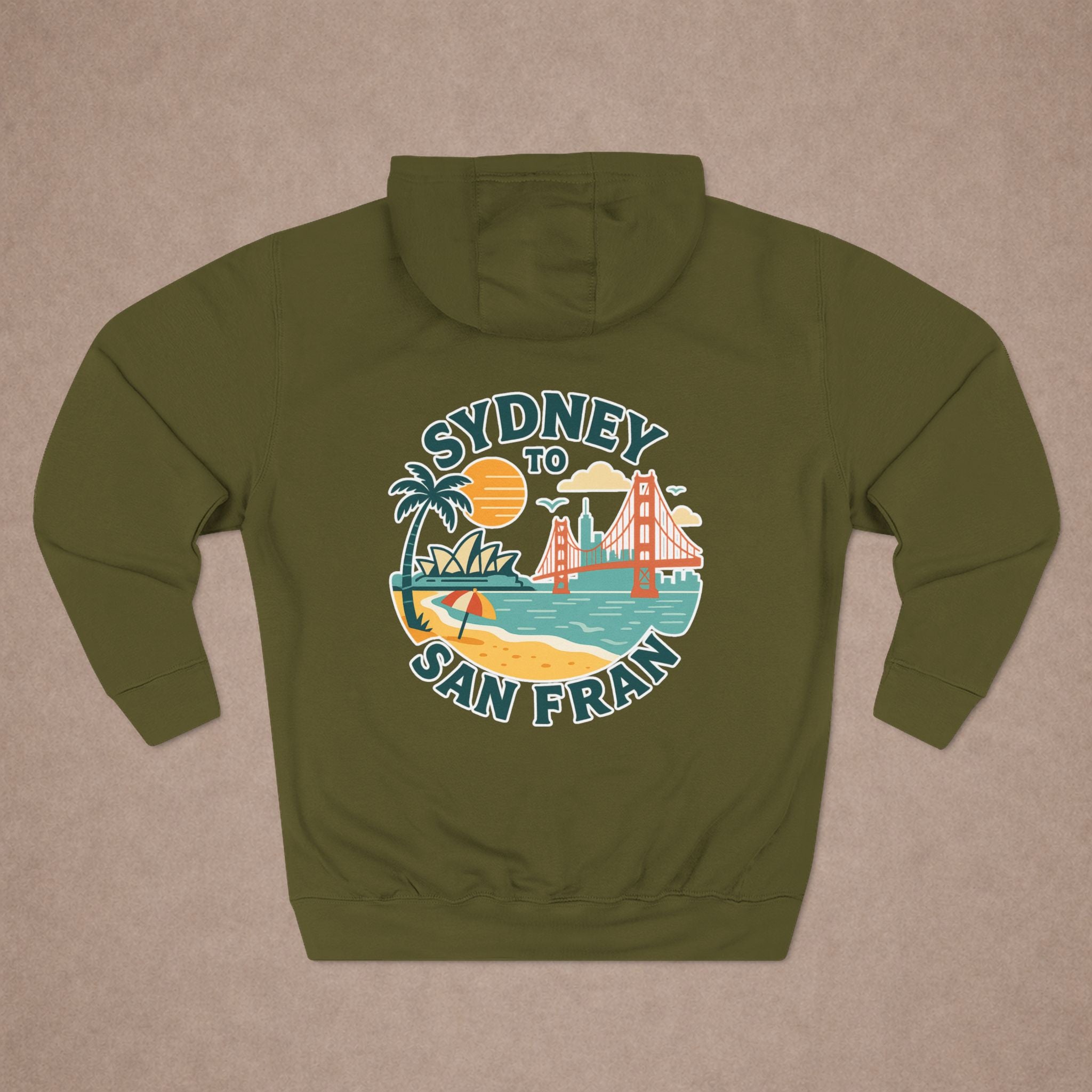 Urban City  Design Sydney to San Fran Hoodie