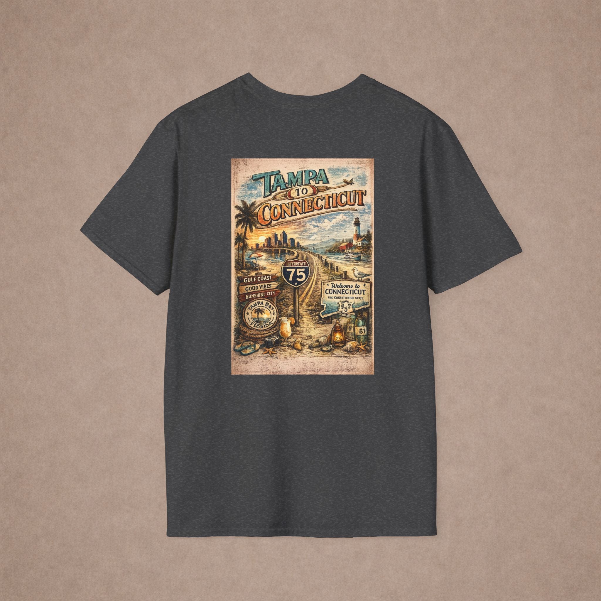 Tampa to Conneticut Tshirt
