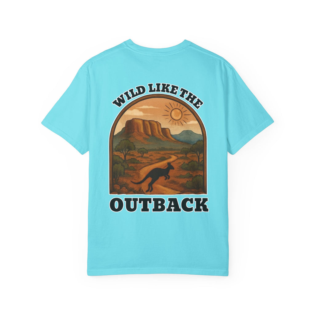 Wild Like The Outback, a tee that brings the rugged Aussie landscape to life.