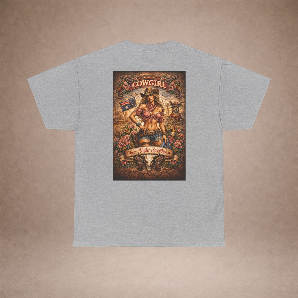 Cowgirl Western Pinup Tee Blonde