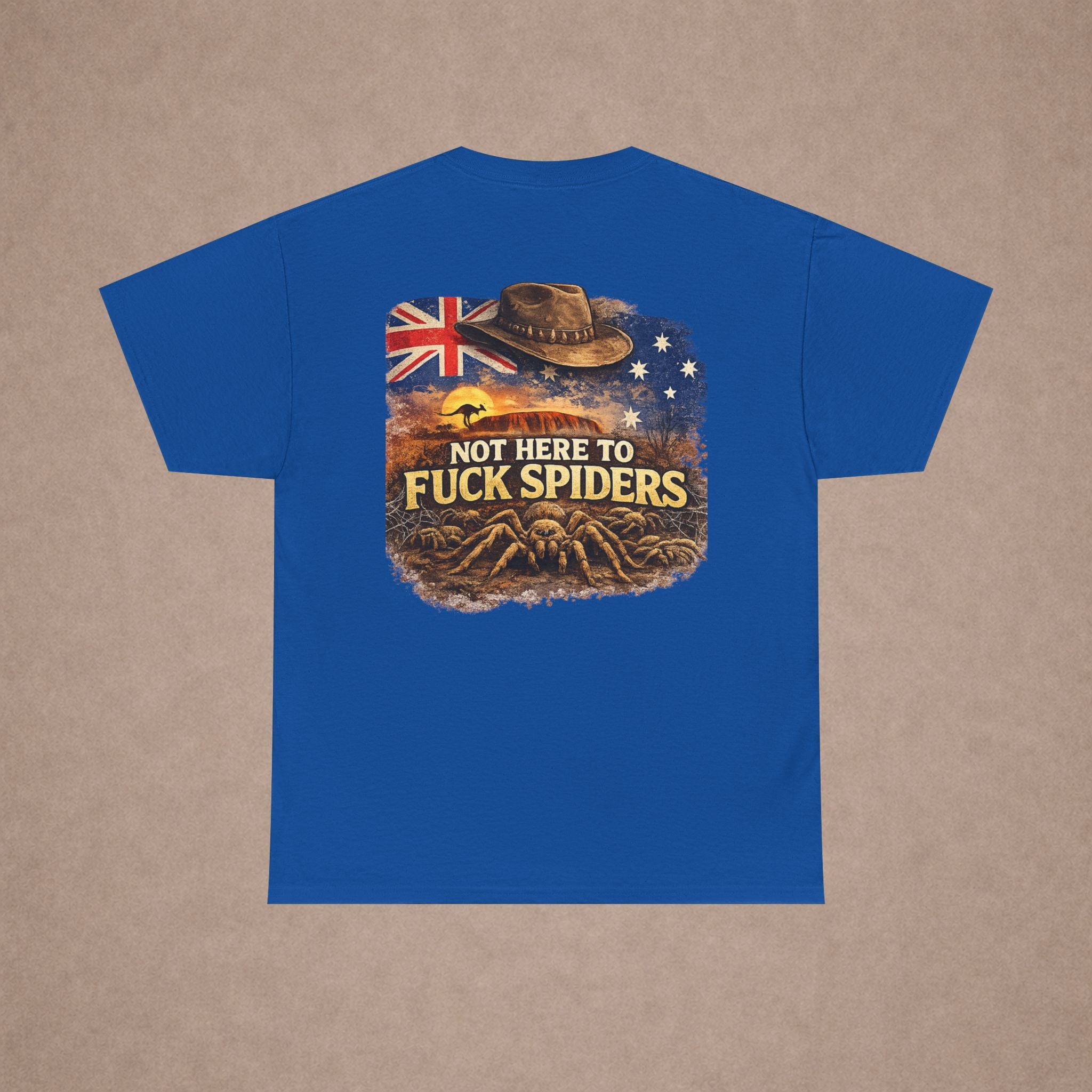 T-Shirt — "Not Here to F*ck Spiders"
