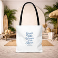Grace Like Waves on the Shore Tote Bag