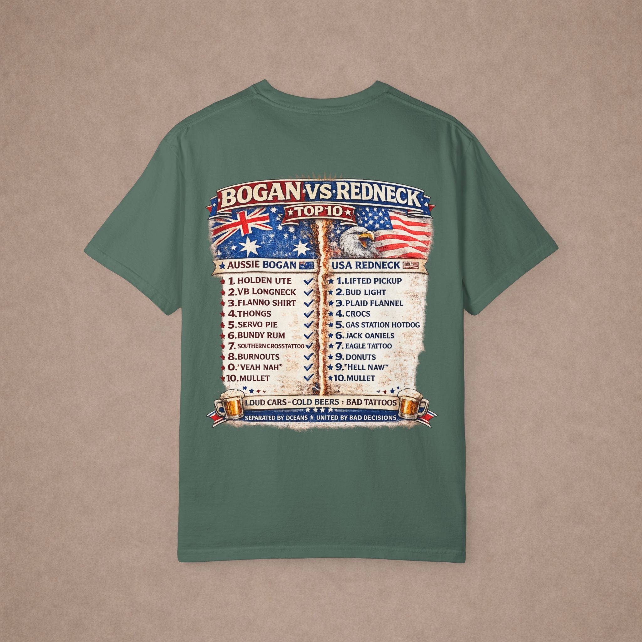 T-Shirt — "Bogan vs Redneck"