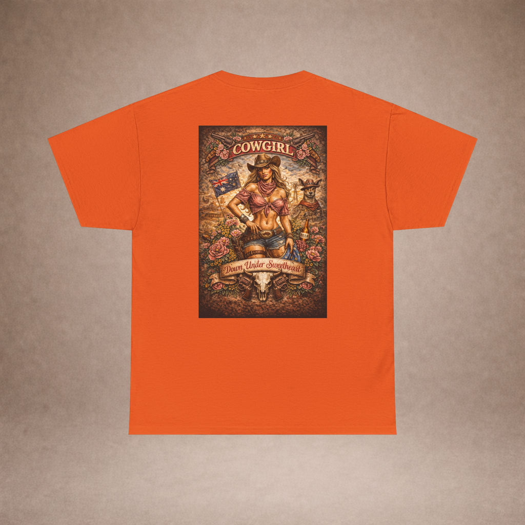 Cowgirl Western Pinup Tee Blonde