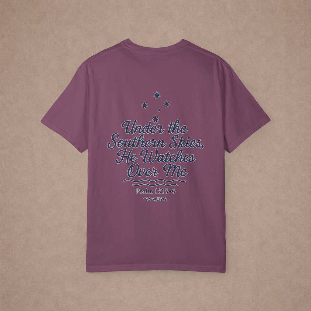 Under the Southern Skies He Watches Over Me T-shirt | Psalm 121:5-6