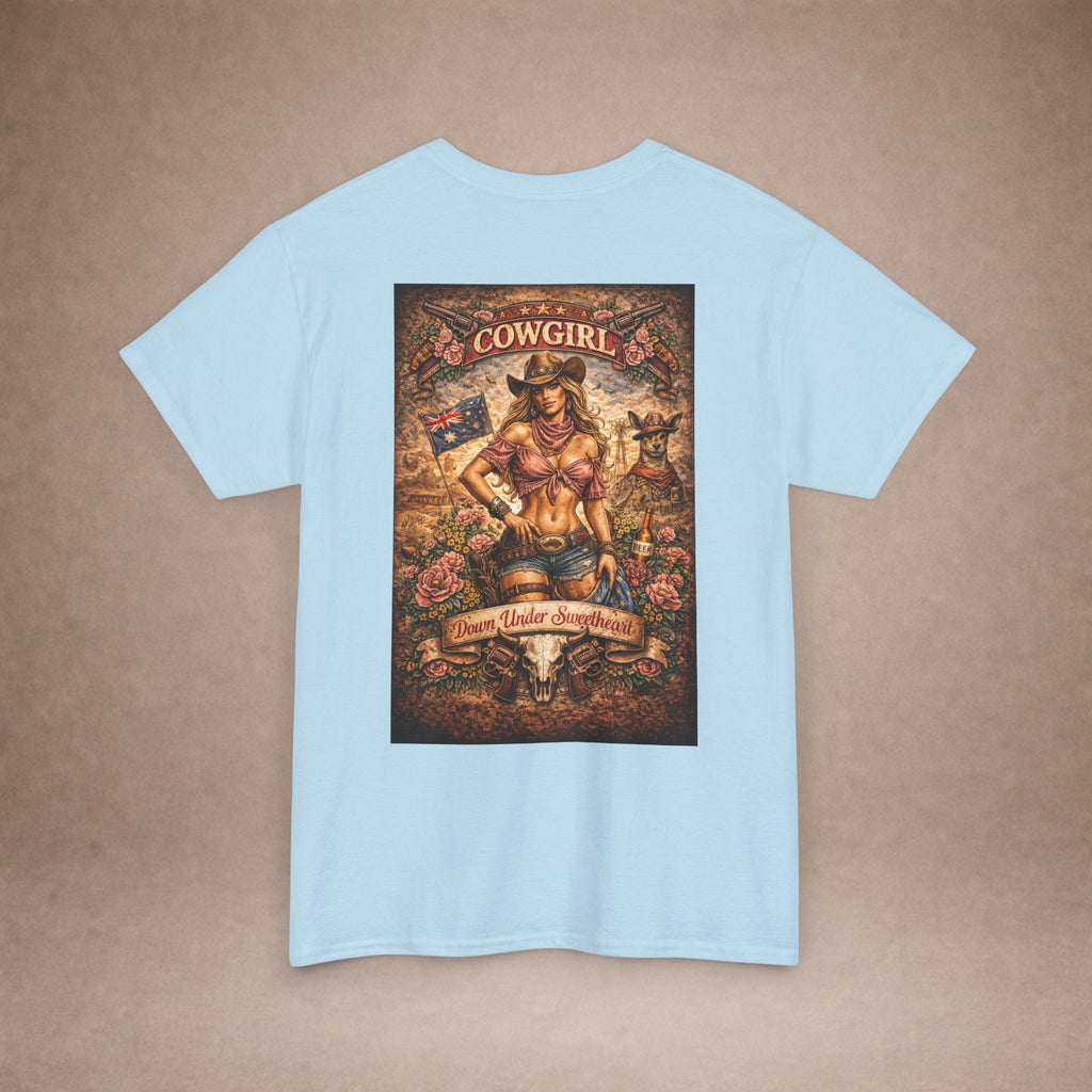 Cowgirl Western Pinup Tee Blonde