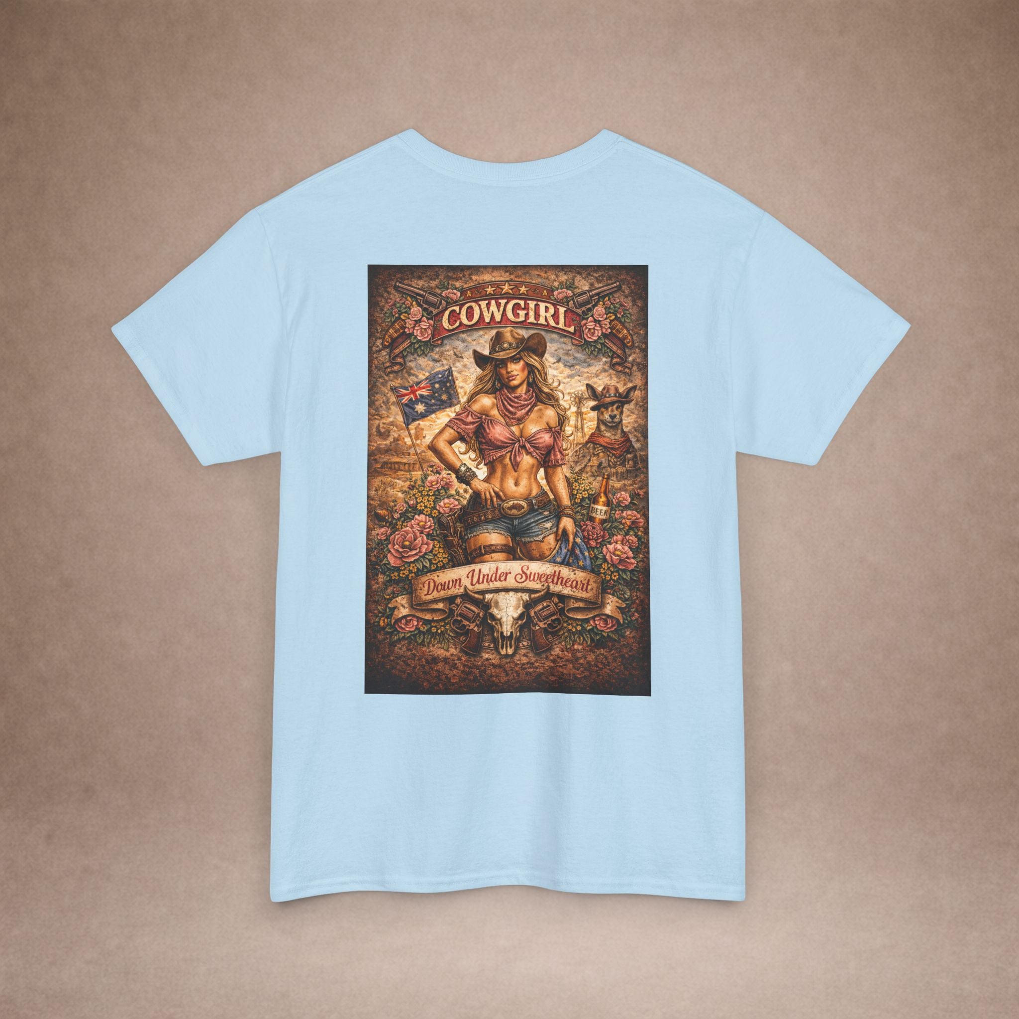 Cowgirl Western Pinup Tee Blonde
