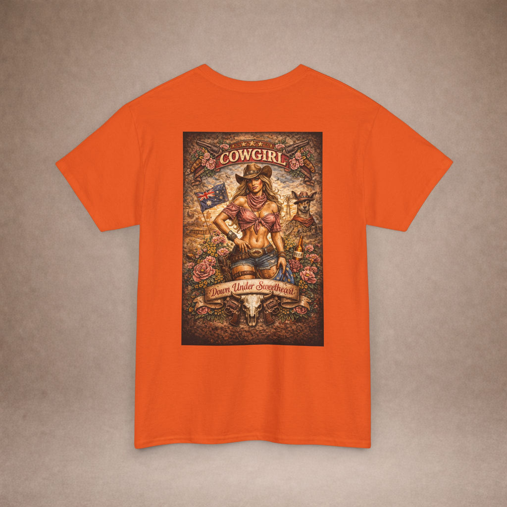 Cowgirl Western Pinup Tee Blonde