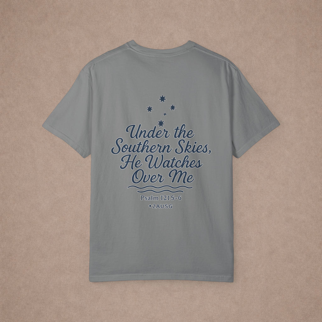 Under the Southern Skies He Watches Over Me T-shirt | Psalm 121:5-6