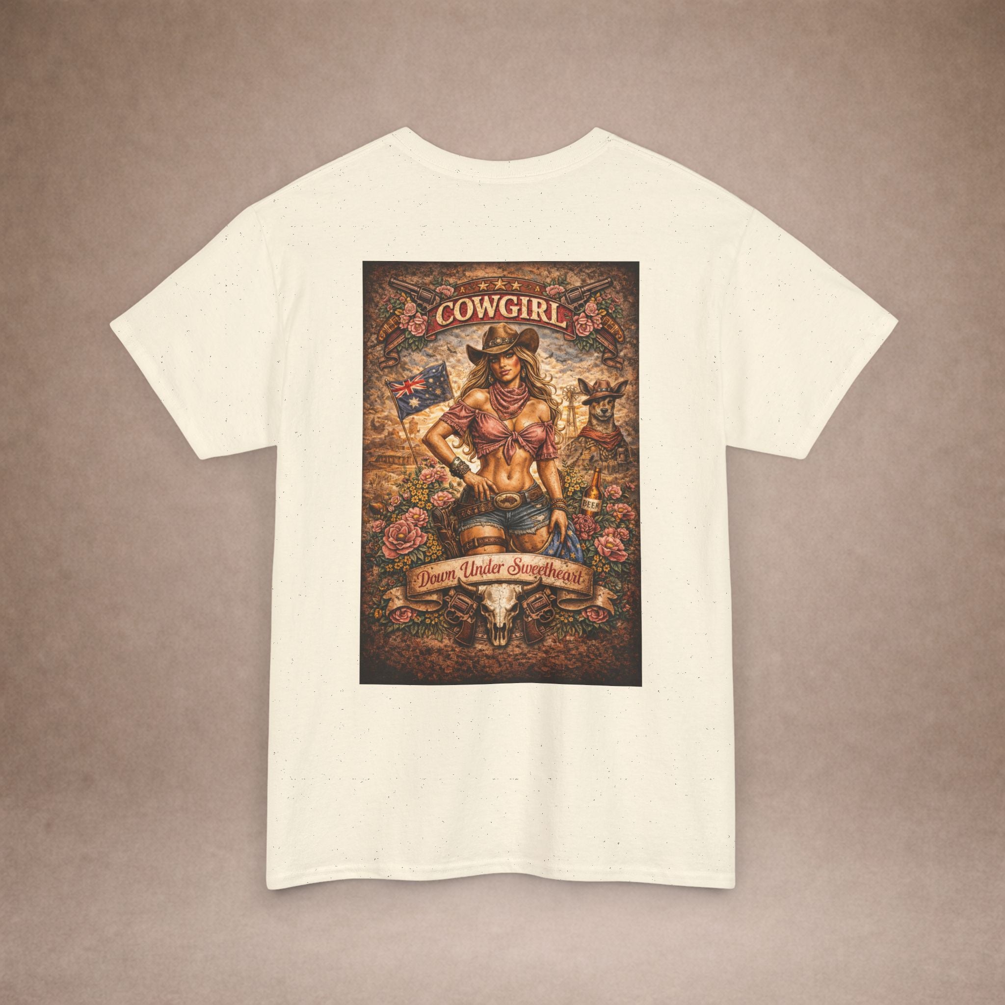 Cowgirl Western Pinup Tee Blonde