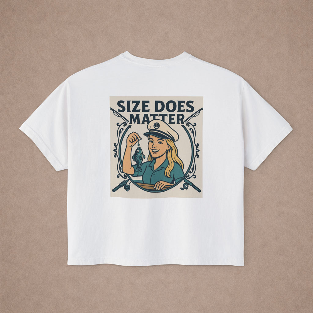 Size Does Matter graphic tee Women's Boxy Tee - Limited Edition