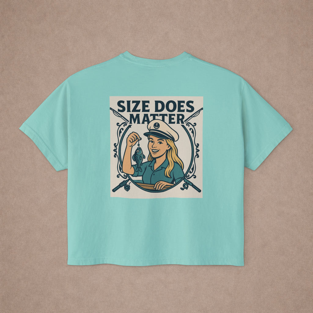 Size Does Matter graphic tee Women's Boxy Tee - Limited Edition