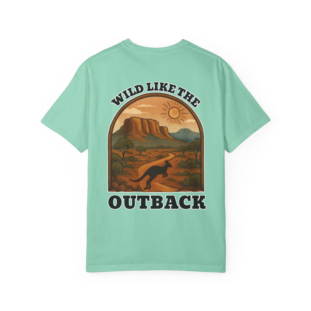 Wild Like The Outback, a tee that brings the rugged Aussie landscape to life.