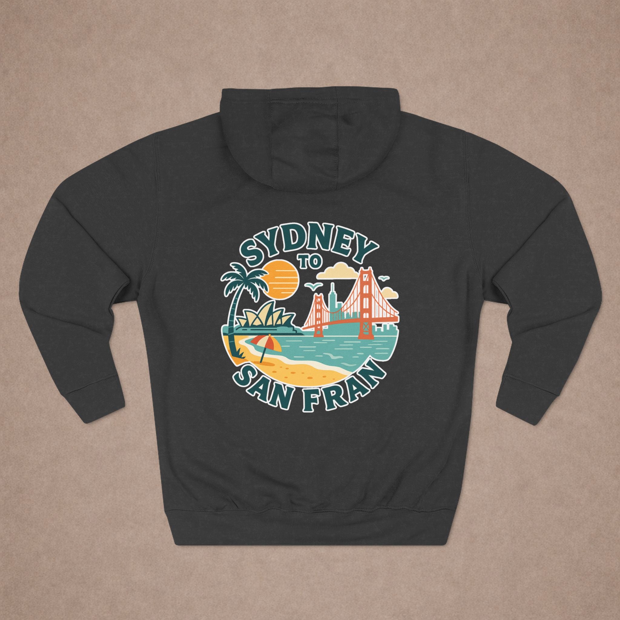 Urban City  Design Sydney to San Fran Hoodie