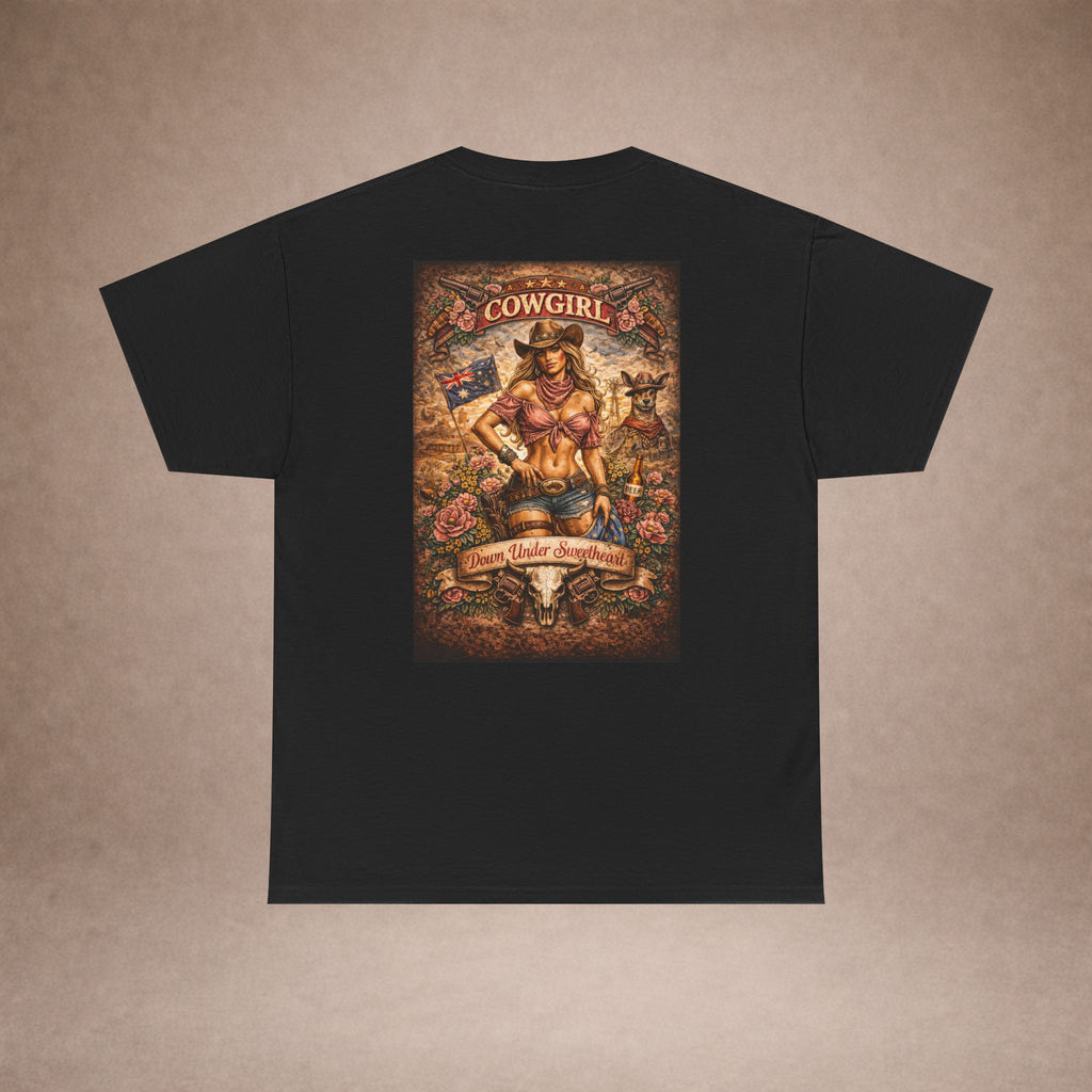 Cowgirl Western Pinup Tee Blonde
