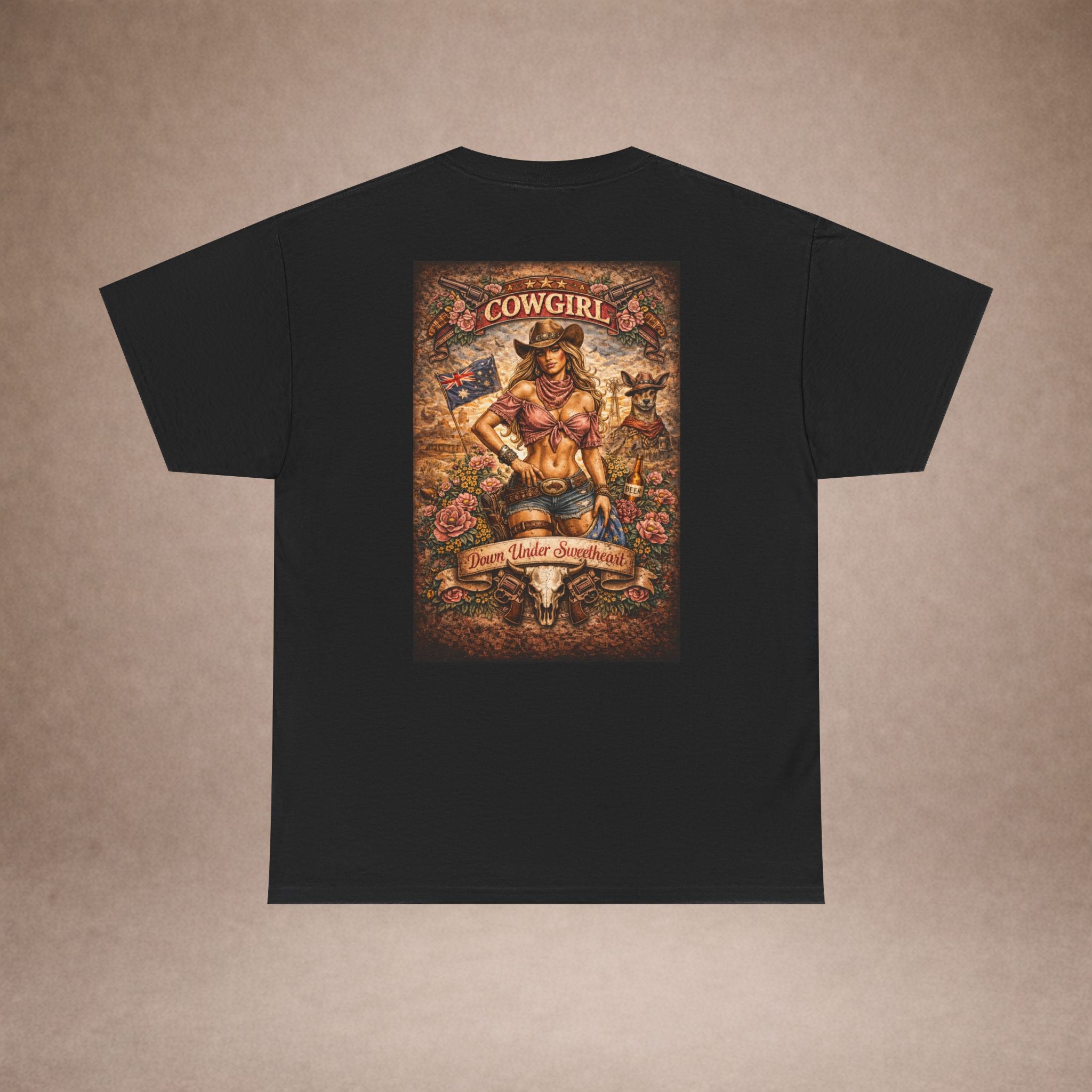 Cowgirl Western Pinup Tee Blonde