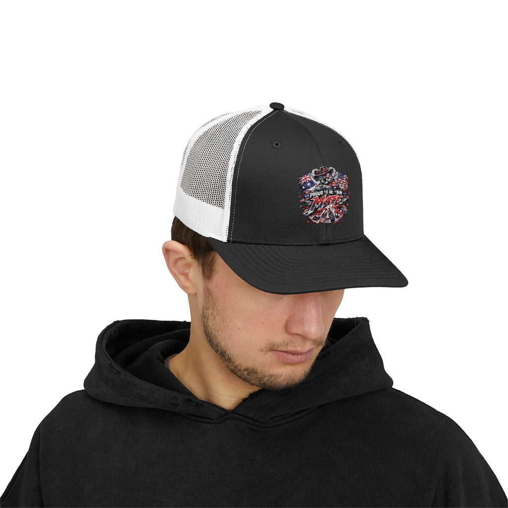 Aussie in USA trucker hat