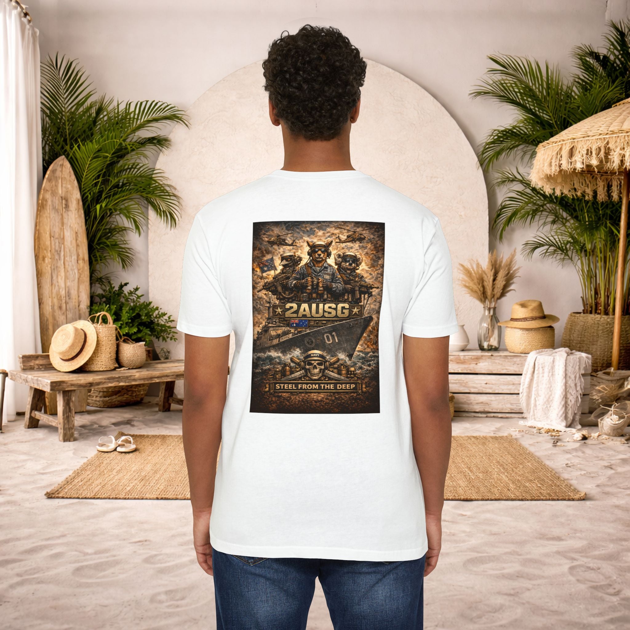 2AUSG Military Veteran T-Shirt — "Steel From The Deep" Graphic Tee