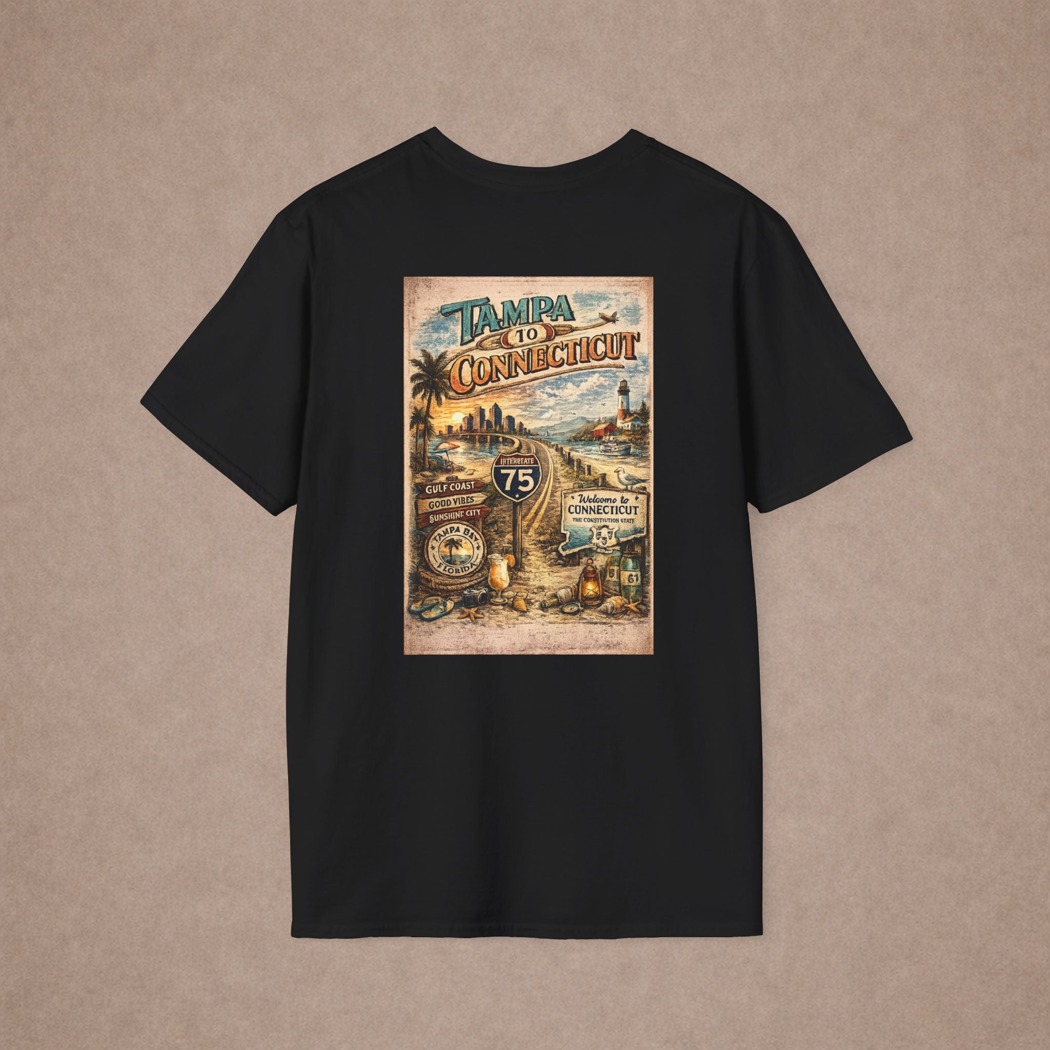 Tampa to Conneticut Tshirt