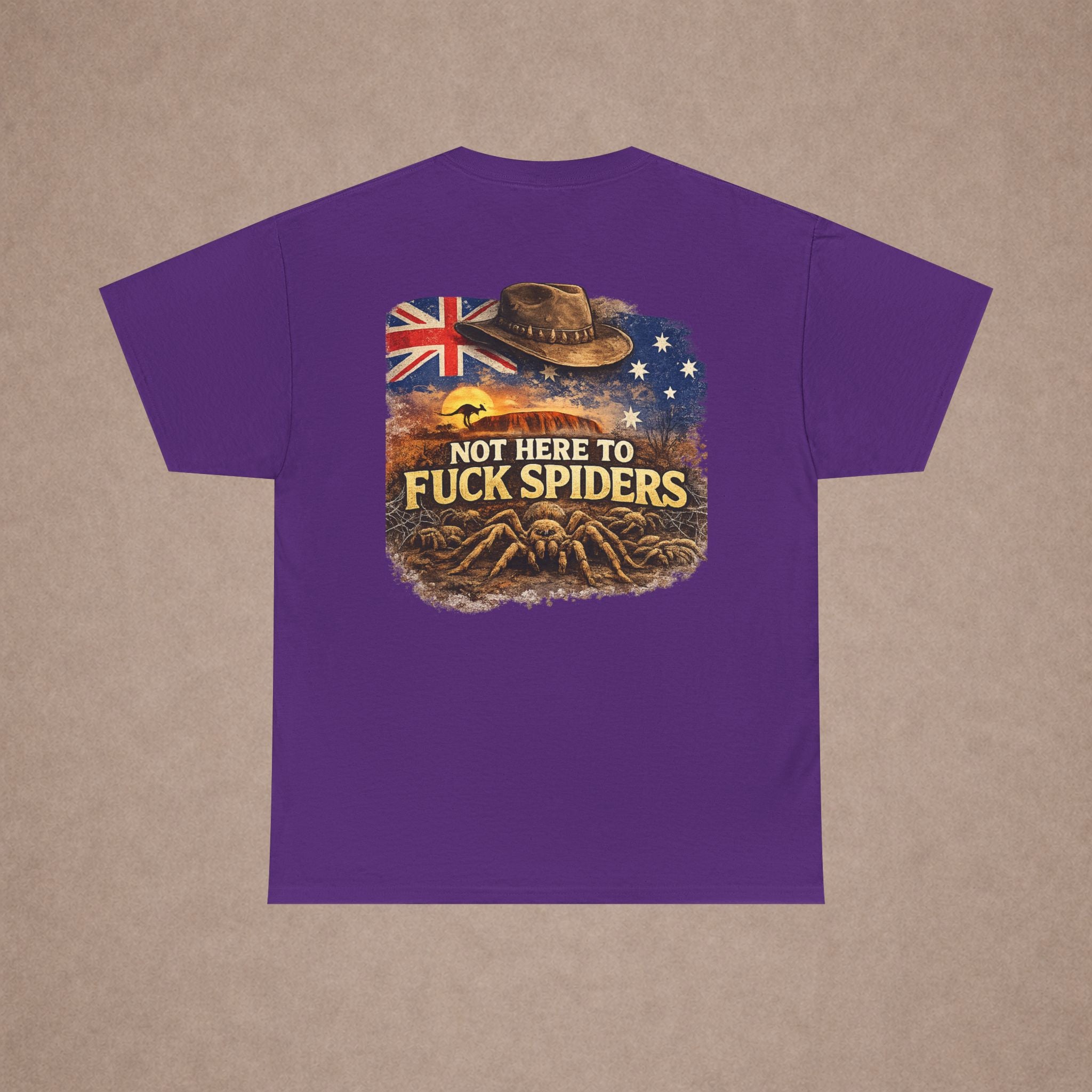 T-Shirt — "Not Here to F*ck Spiders"