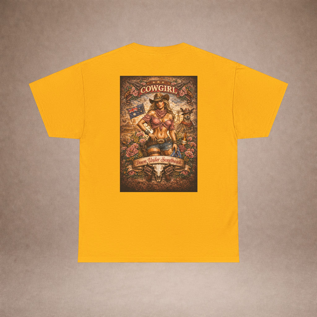 Cowgirl Western Pinup Tee Blonde