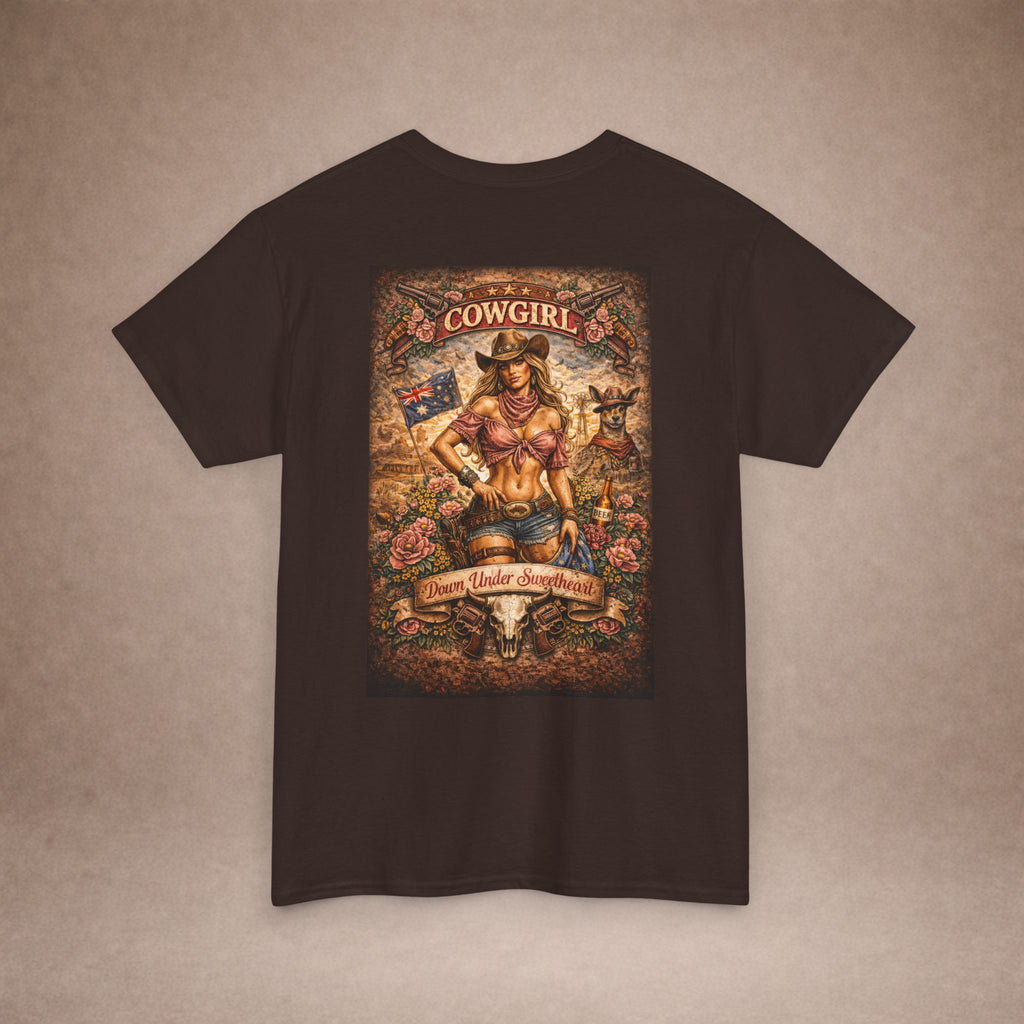 Cowgirl Western Pinup Tee Blonde