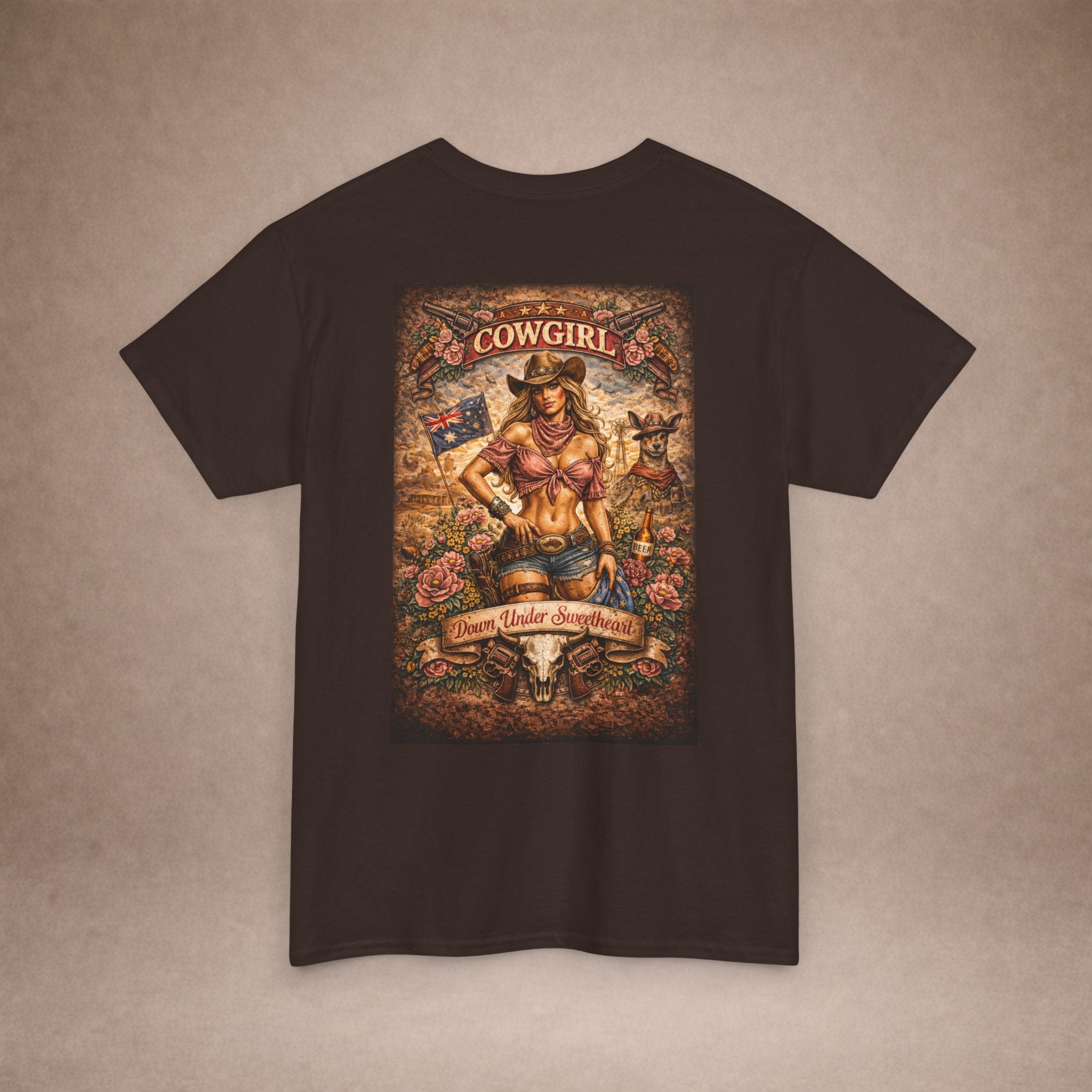 Cowgirl Western Pinup Tee Blonde