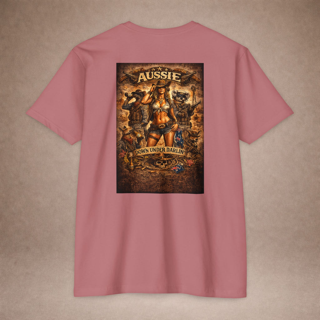 Aussie Pride T-Shirt — "Aussie Down Under" Vintage Kangaroo Graphic
