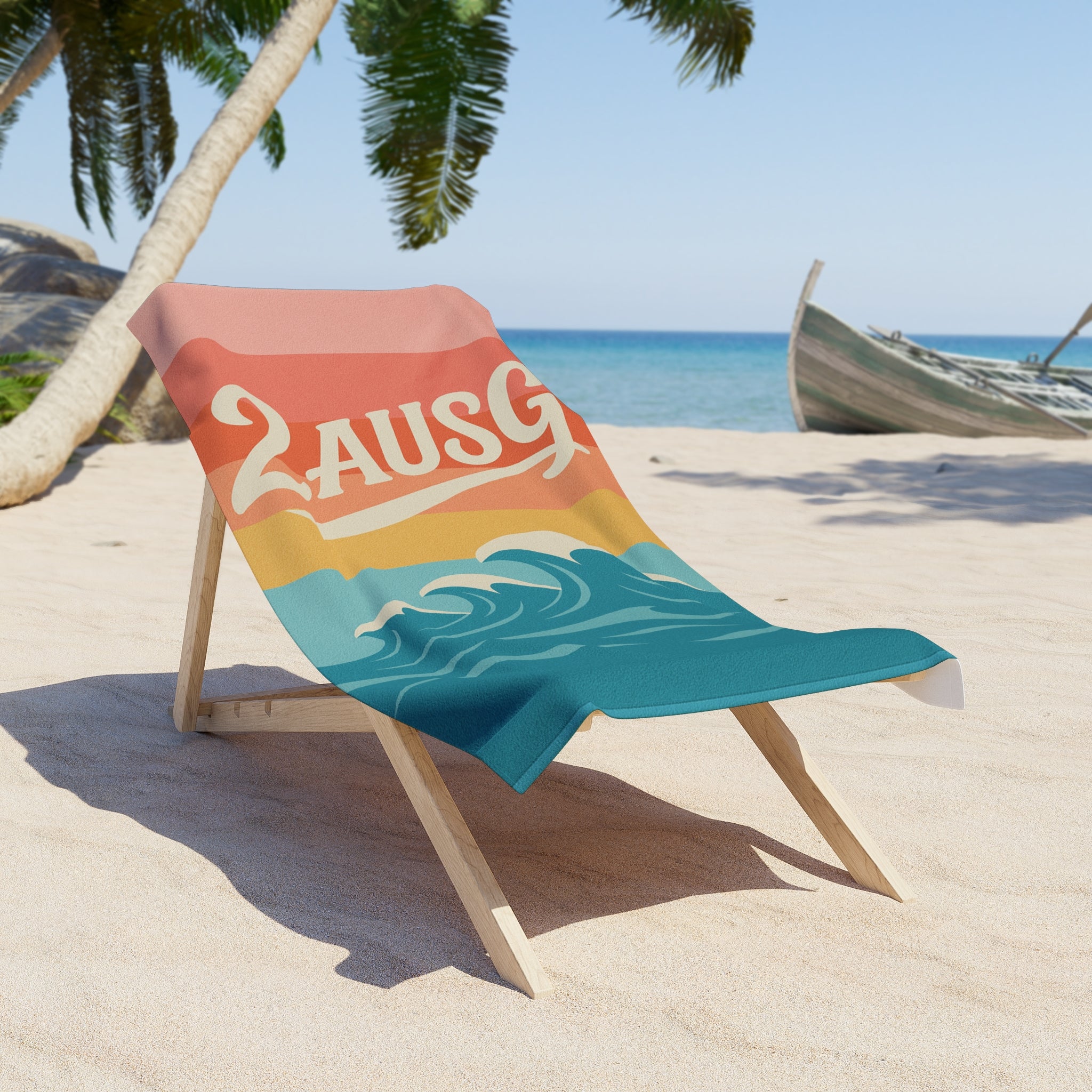 2AUSG Vintage design Beach Towel