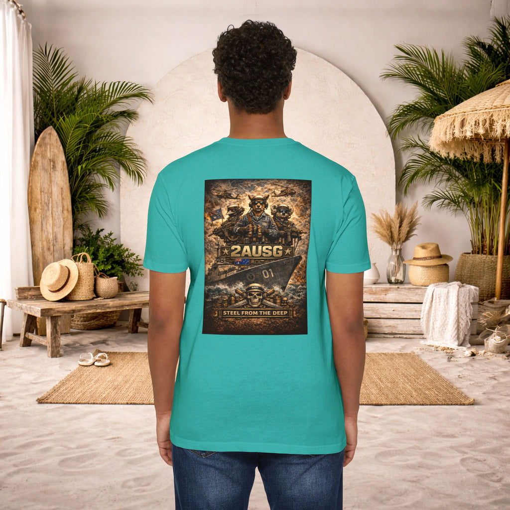2AUSG Military Veteran T-Shirt — "Steel From The Deep" Graphic Tee